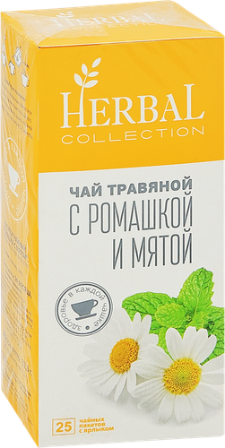 Чай травяной ХЭРБАЛ КОЛЛЕКШН с ромашкой и мятой, 25пак, вид