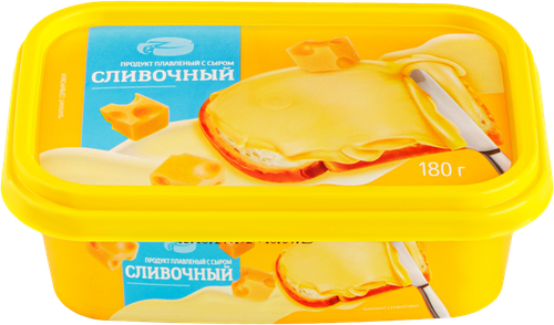 Продукт плавленый с сыром Сливочный 60%, с змж, 180г, картинка