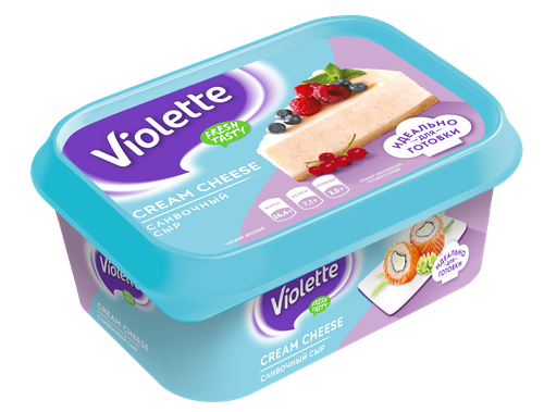 Сыр творожный КАРАТ Violette Cream Cheese Сливочный 70%, без змж, 400г, детальное фото