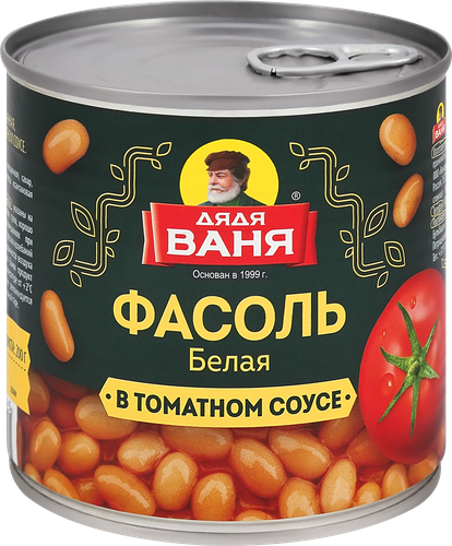 Фасоль белая ДЯДЯ ВАНЯ в томатном соусе, 400г, фото