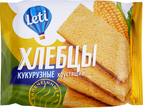 Хлебцы кукурузные LETI хрустящие запеченные, 60г, картинка