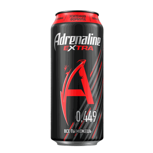 Напиток энергетический ADRENALINE Rush Extra тонизирующий, 0.449л, вид