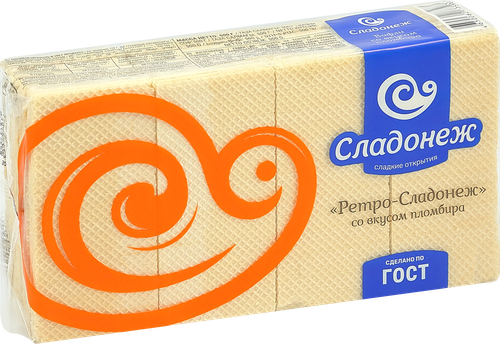 Вафли Ретро-Сладонеж со вкусом пломбира, 500г, фотография