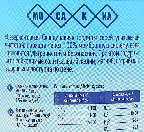 Вода питьевая СКАНДИНАВИЯ негазированная, 1.45л, вид