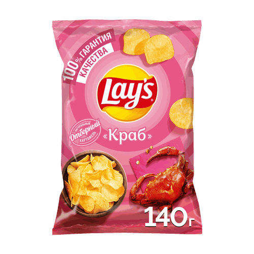 Чипсы картофельные LAY'S Краб, 140г, фотография