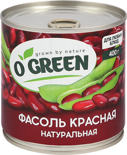 Фасоль красная O`GREEN, 400г, вид