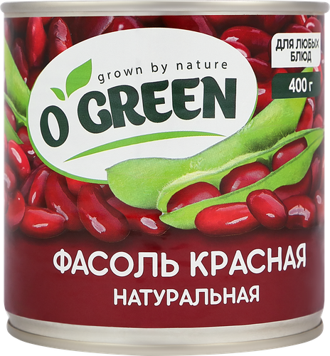 Фасоль красная O`GREEN, 400г, вид