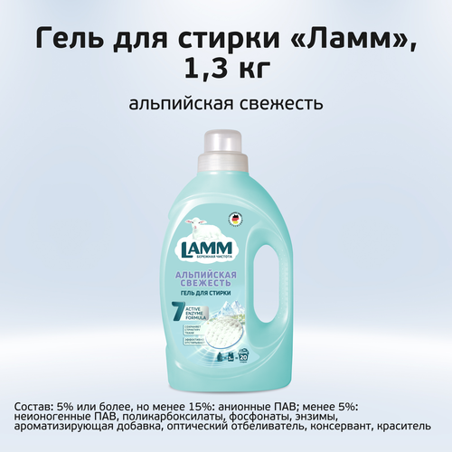 Гель для стирки LAMM Color, 1,3л, крупный план