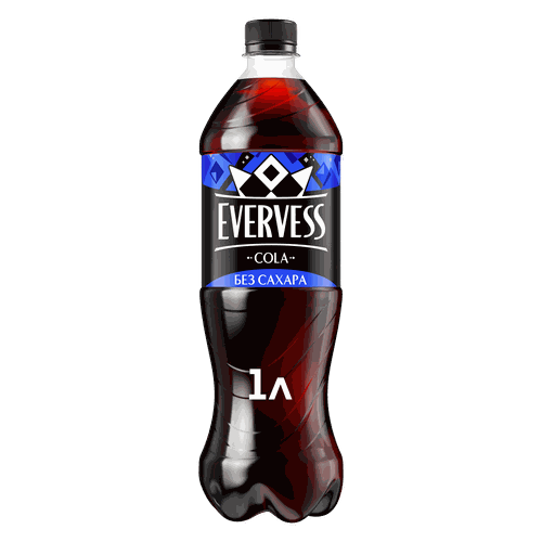 Напиток EVERVESS Cola Zero Sugar Кола без сахара газированный, 1л, детальное фото
