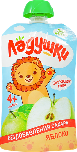 Пюре фруктовое ЛАДУШКИ Яблоко Эко, с 4 месяцев, 85г, фото