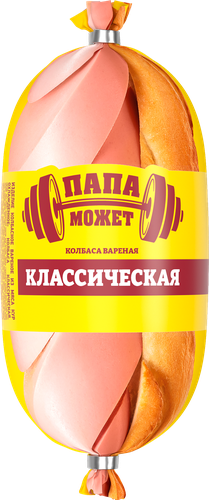Колбаса вареная ПАПА МОЖЕТ Классическая, 300г, вид