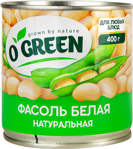 Фасоль белая O`GREEN, 400г, картинка