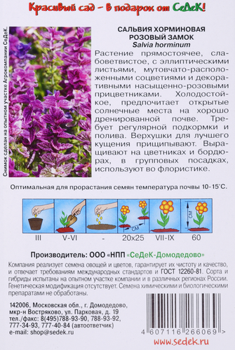 Семена Сальвия Розовый замок, крупный план