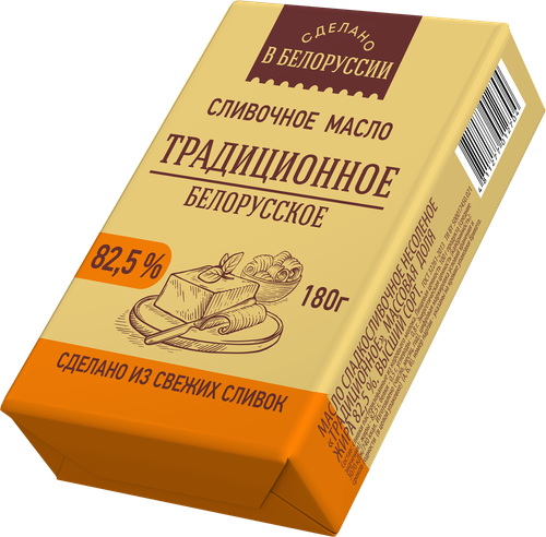 Масло сладкосливочное МСЗ ЩУЧИНСКИЙ Традиционное 82,5%, без змж, 180г, крупный план