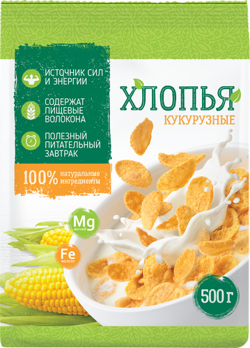 Хлопья кукурузные, 500г, фотография