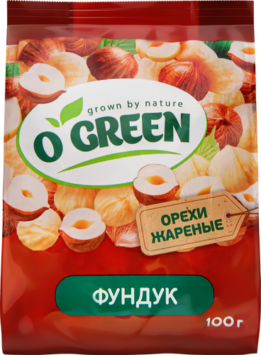 Фундук O`GREEN ядра, 100г, изображение