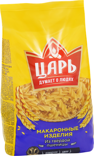 Макароны ЦАРЬ Спиральки, 450г, вид
