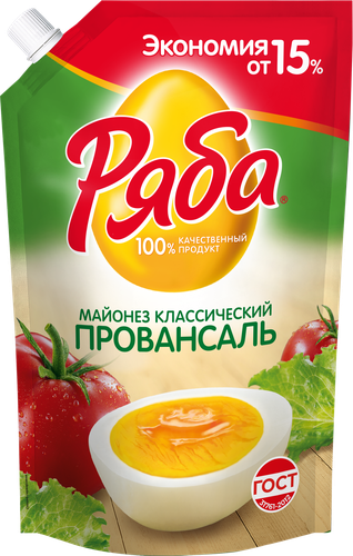 Майонез РЯБА Провансаль Классический 50,5%,&nbsp;630г, вид