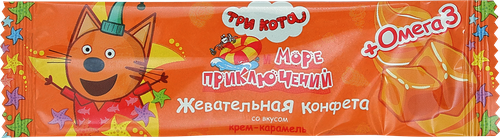 Конфета жевательная ТРИ КОТА, 11г, крупный план