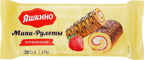 Мини-рулеты ЯШКИНО Клубничные, 175г, изображение
