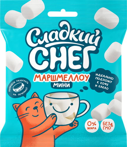 Маршмеллоу Сладкий снег мини, 40г, крупный план