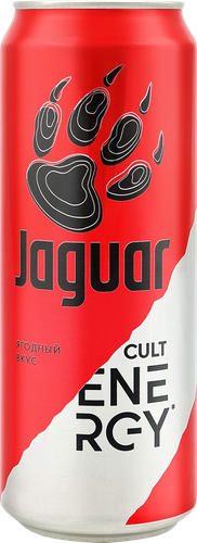 Напиток энергетический JAGUAR CULT ENERGY с ягодным вкусом, 0.45л, фото