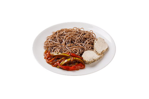 Гречневая лапша КИТЫ ЕДЫ с курицей и овощами 200г, шт, картинка