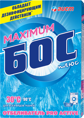 Отбеливатель порошковый БОС Плюс Maximum, 600г, крупный план