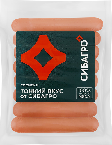 Сосиски СИБАГРО Тонкий вкус, 300г, детальное фото