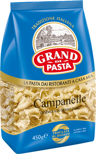 Макароны GRAND DI PASTA Campanelle группа А, 450г, детальное фото