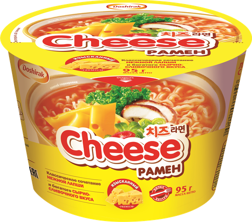 Лапша ДОШИРАК Cheese рамен с сыром, 95г, картинка