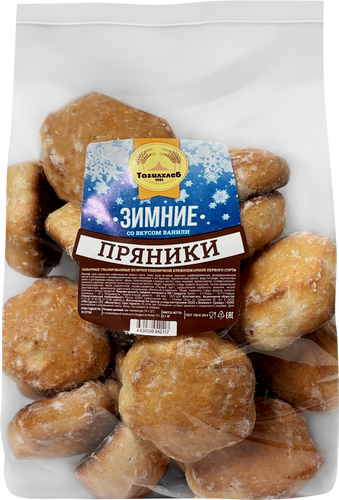 Пряники Зимние заварные глазированные, 700г, картинка