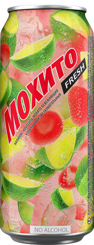 Коктейль безалкогольный Мохито Клубничный, 0.45л, картинка