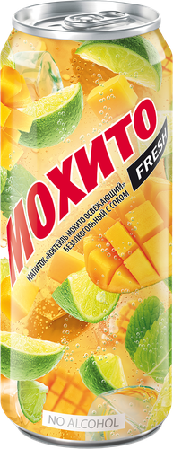 Напиток ОЧАКОВО Коктейль Мохито Манго газированный, 0.45л, фотография