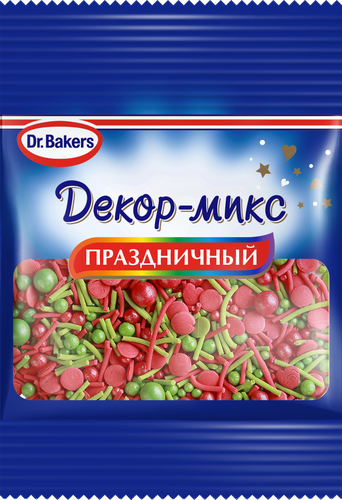 Посыпка кондитерская DR.BAKERS Декор-микс Праздничный, 10г, картинка