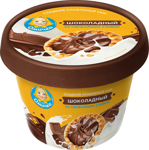 Сыр плавленый ОМИЧКА шоколадный, без змж, 230г, картинка