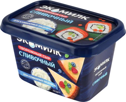 Сыр творожный ЭКОМИЛК Сливочный 60%, без змж, 350г, фото