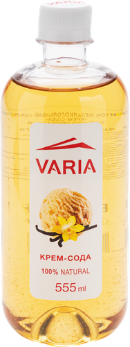 Напиток VARIA Крем-сода сильногазированный, 0.555л, изображение