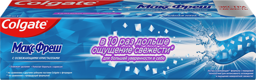 Зубная паста COLGATE Макс Фреш Взрывная мята с освежающими кристаллами для свежего дыхания и защиты от кариеса, 100мл, вид