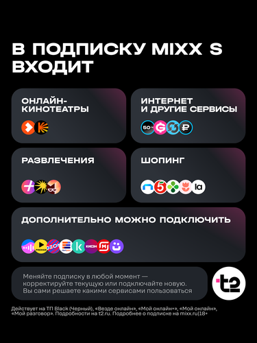 Сим-карта T2, с балансом 150руб, вид