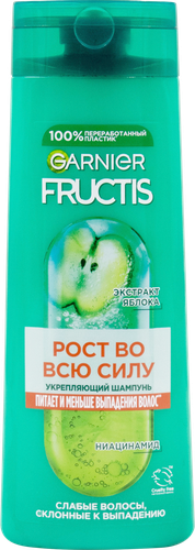 Шампунь для ослабленных волос склонных к выпадению FRUCTIS Рост во всю силу, укрепляющий, 400мл, изображение