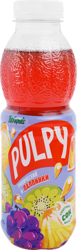 Напиток сокосодержащий ДОБРЫЙ Pulpy Тропический с мякотью, 0.45л, крупный план