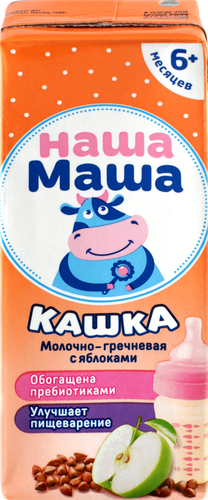 Кашка молочно-гречневая НАША МАША с яблоками с 6 месяцев, без змж, 200г, картинка