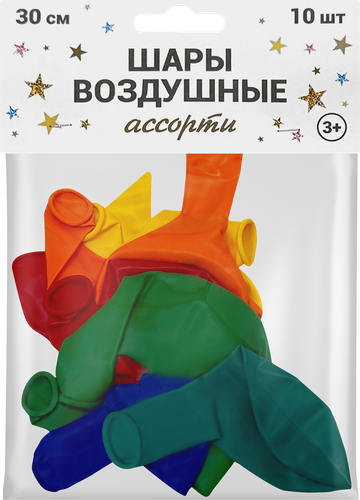 Шары воздушные, в ассортименте, 10шт, фото