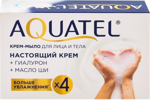 Крем-мыло туалетное AQUATEL твердое классическое, 90г, фото