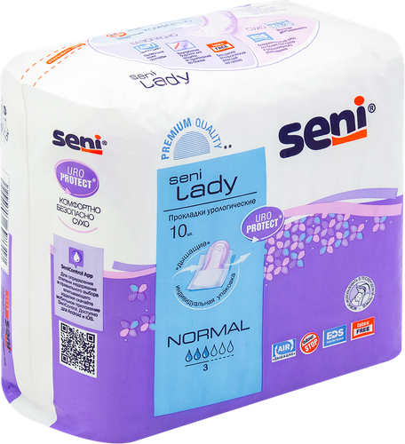Прокладки урологические SENI Lady Normal, 10шт, крупный план