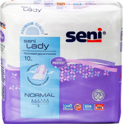 Прокладки урологические SENI Lady Normal, 10шт, вид