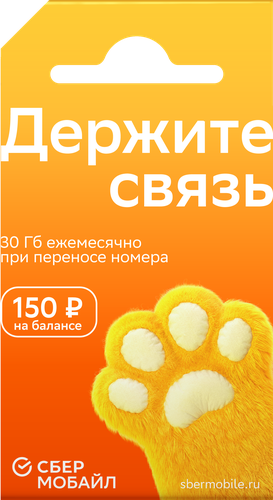 Сим-карта СБЕРМОБАЙЛ Баланс 150 рублей, картинка