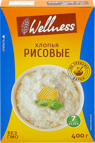 Хлопья рисовые WELLNESS, 400г, фото