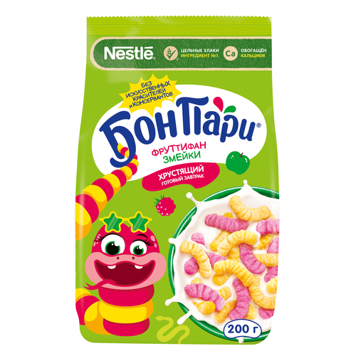 Готовый завтрак БОН ПАРИ Фруттифан Змейки, 200г, вид